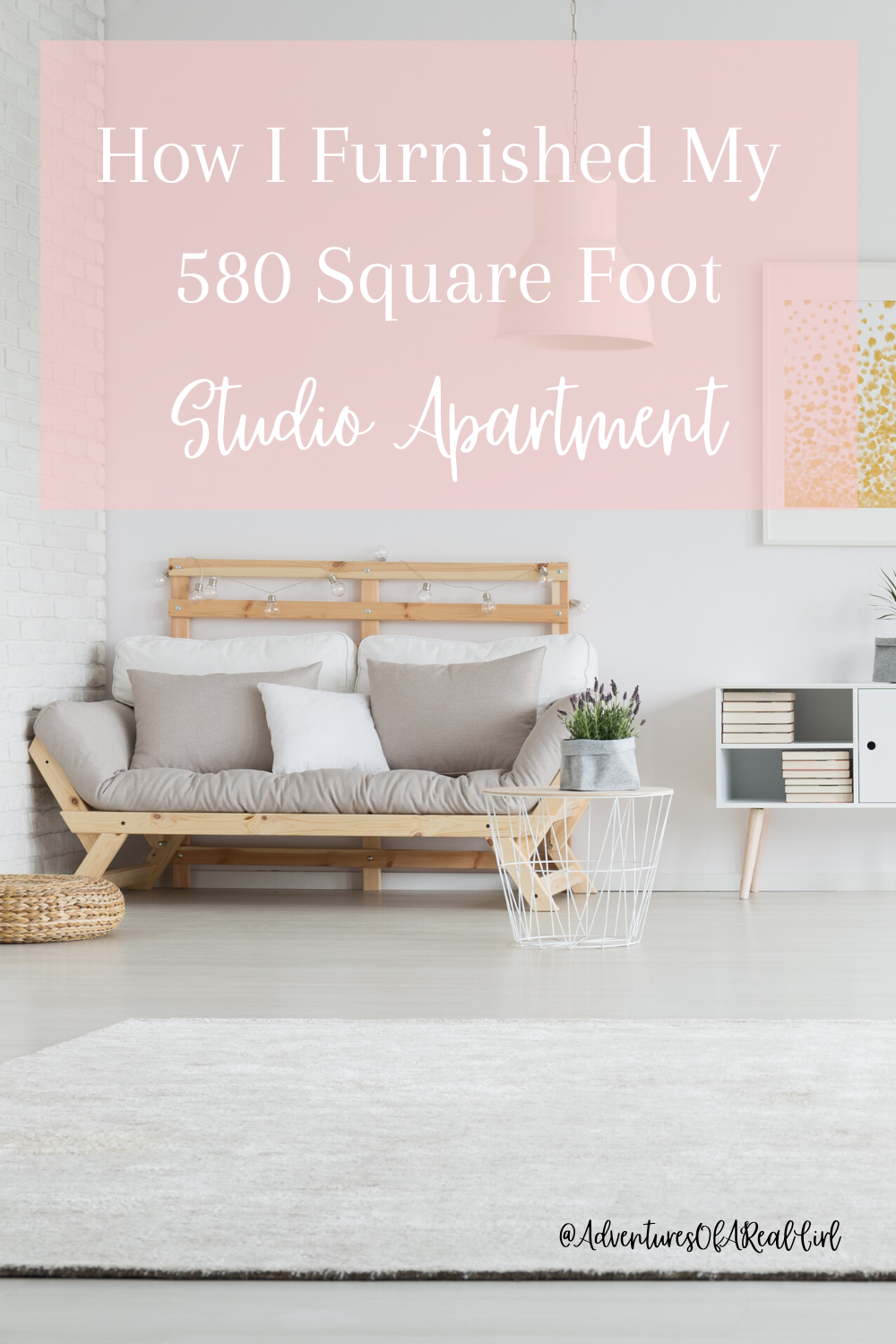 Living in a studio apartment or tiny space? Read all about how I furnished my 580sf studio apartment here!